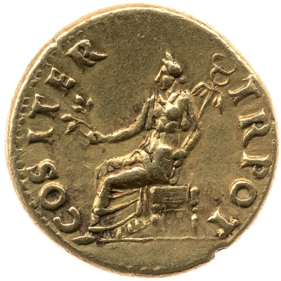 Aureus - Vespasian COS ITER TR POT; Pax back