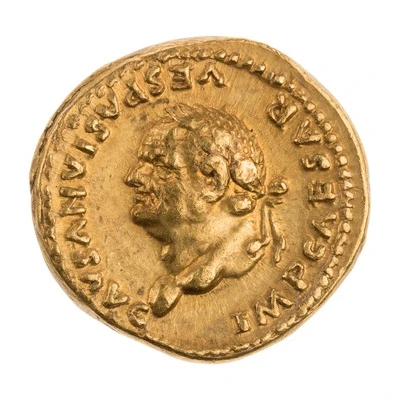 Aureus - Vespasian COS VIII; Victory front
