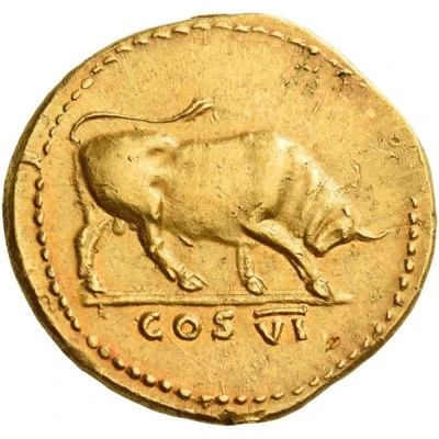 Aureus - Vespasian COS VI back