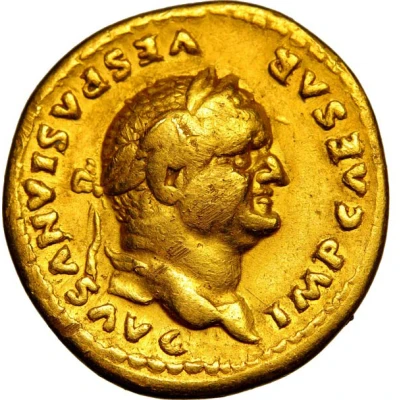 Aureus - Vespasian COS V front