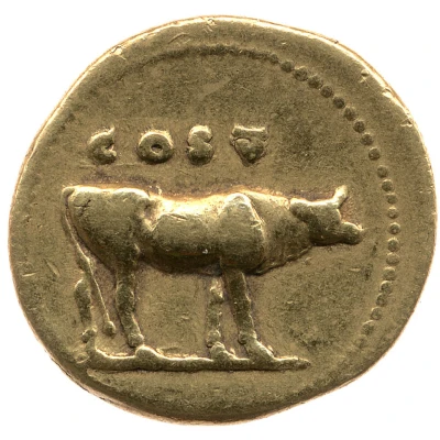 Aureus - Vespasian COS V back