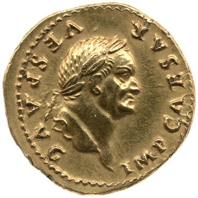 Aureus - Vespasian FORTVNA AVGVST; Fortuna front