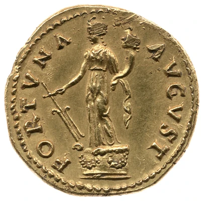 Aureus - Vespasian FORTVNA AVGVST; Fortuna back