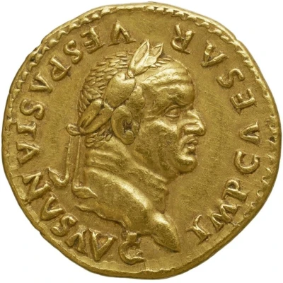 Aureus - Vespasian FORTVNA AVGVST; Fortuna front