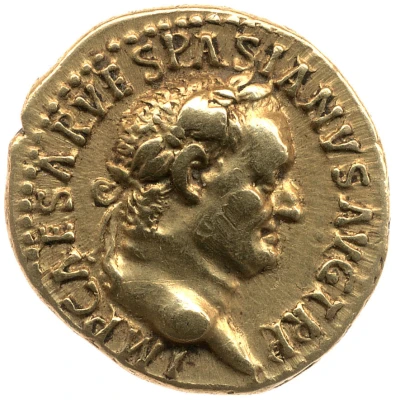Aureus - Vespasian FORTVNA AVGVST; Fortuna front