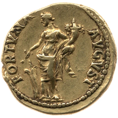 Aureus - Vespasian FORTVNA AVGVST; Fortuna back