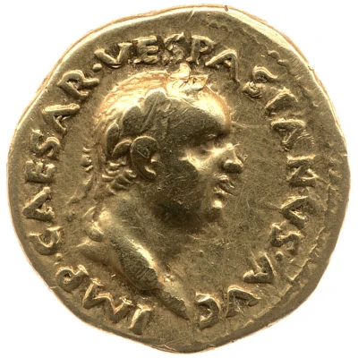 Aureus - Vespasian GENIVS P R; Genius front