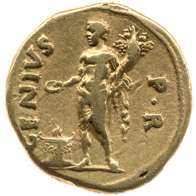 Aureus - Vespasian GENIVS P R; Genius back