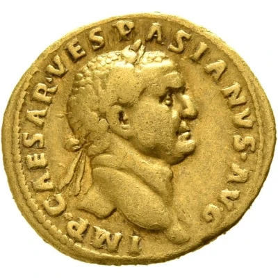 Aureus - Vespasian IMP CAES TRAIAN AVG GER DAC P P REST front