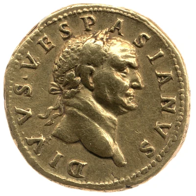 Aureus - Vespasian IMP CAES TRAIAN AVG GER DAC P P REST front
