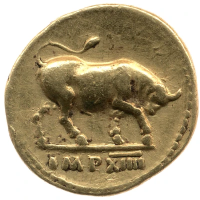 Aureus - Vespasian IMP XIIII back