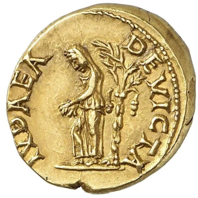 Aureus - Vespasian IVDAEA DEVICTA; Judaea back
