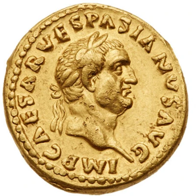 Aureus - Vespasian IVDAEA; Judaea front