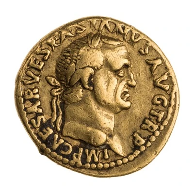 Aureus - Vespasian IVDAEA; Judaea front