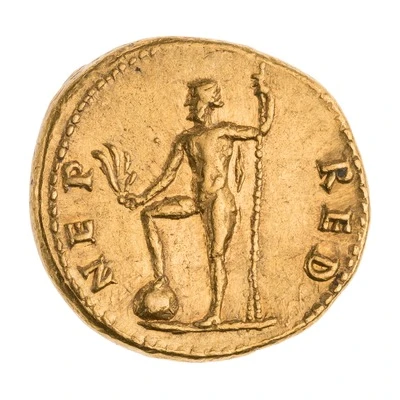 Aureus - Vespasian NEP RED; Neptune back