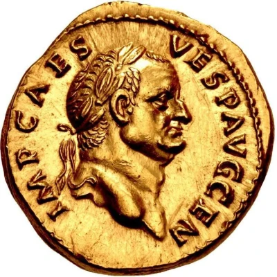 Aureus - Vespasian PAX AVG; Pax front