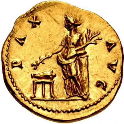 Aureus - Vespasian PAX AVG; Pax back