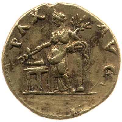 Aureus - Vespasian PAX AVG; Pax back