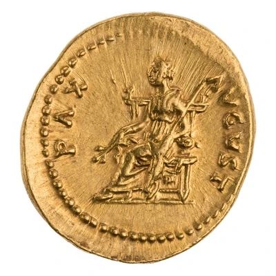 Aureus - Vespasian PAX AVGVST; Pax back