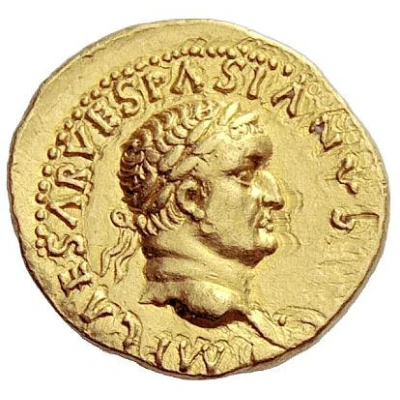 Aureus - Vespasian PONT MAX TRIB POT; Pax front