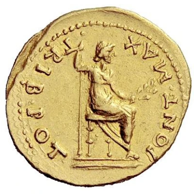 Aureus - Vespasian PONT MAX TRIB POT; Pax back