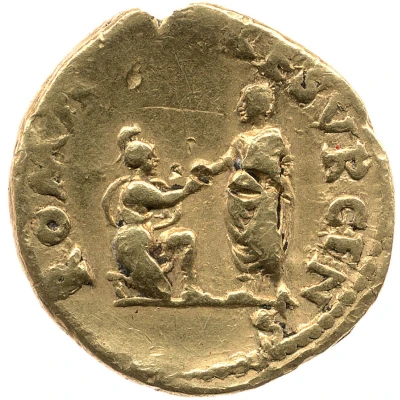 Aureus - Vespasian ROMA RESVRGENS; Roma back