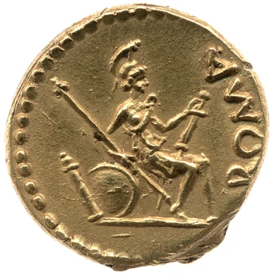 Aureus - Vespasian ROMA; Roma back
