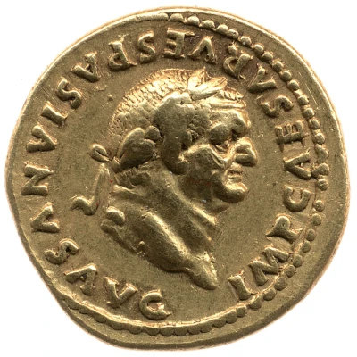 Aureus - Vespasian TR POT X COS VIIII; Ceres front