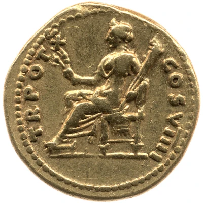 Aureus - Vespasian TR POT X COS VIIII; Ceres back