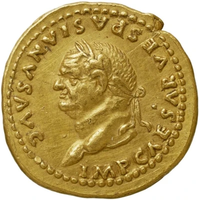 Aureus - Vespasian TR POT X COS VIIII front