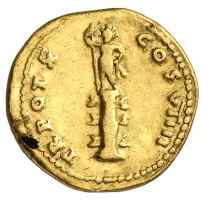 Aureus - Vespasian TR POT X COS VIIII back