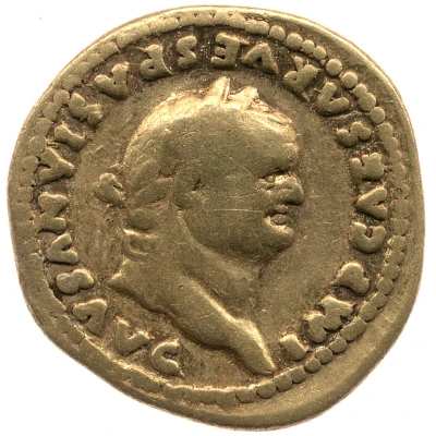 Aureus - Vespasian TR POT X COS VIIII front