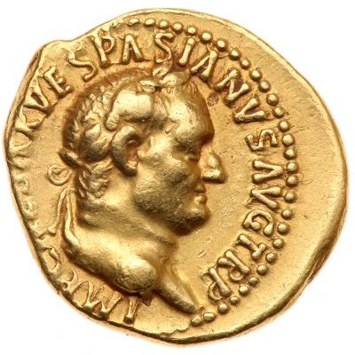 Aureus - Vespasian TRIVMP AVG; Victory front