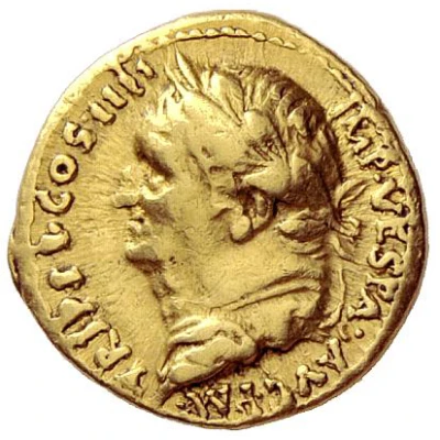 Aureus - Vespasian, Titus, and Domitian CAE DVM ET TI CAES IMP VESPAS front