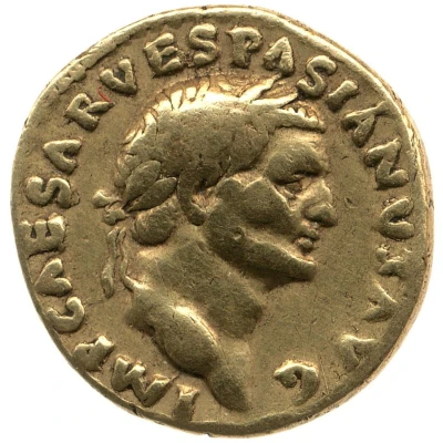 Aureus - Vespasian, Titus, and Domitian CAESAR AVG F COS CAESAR AVG F PR front