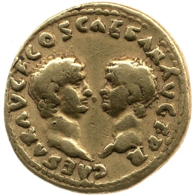 Aureus - Vespasian, Titus, and Domitian CAESAR AVG F COS CAESAR AVG F PR back