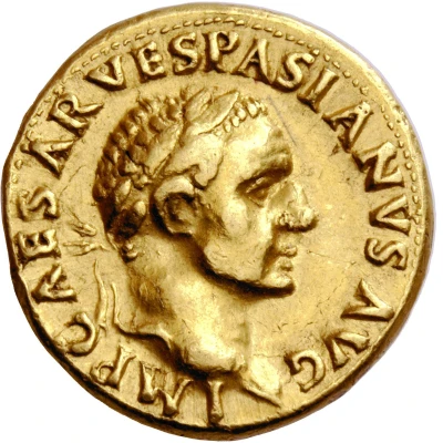 Aureus - Vespasian, Titus, and Domitian CAESAR AVG F COS CAESAR AVG F PR front