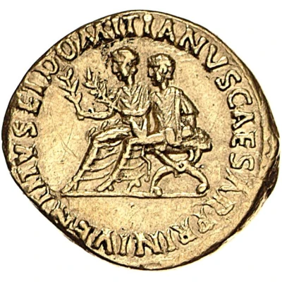 Aureus - Vespasian, Titus, and Domitian TITVS ET DOMITIANVS CAESAR PRIN IVEN back