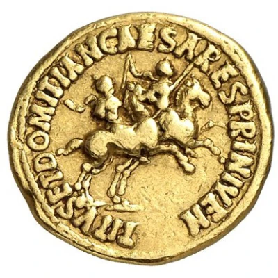 Aureus - Vespasian, Titus, and Domitian TITVS ET DOMITIANVS PRINC IVVEN back