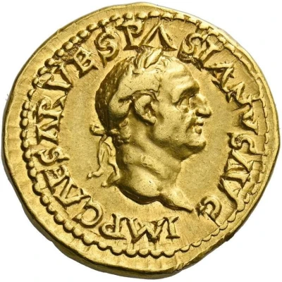 Aureus - Vespasian, Titus, and Domitian VESP AVG FILI CAESERES front