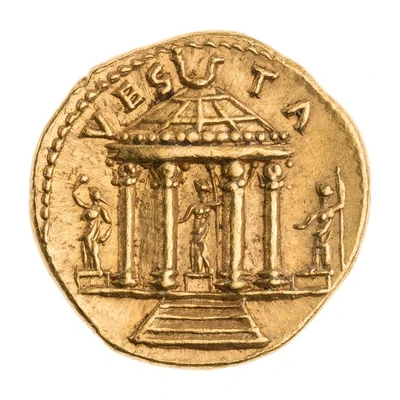 Aureus - Vespasian VESTA back