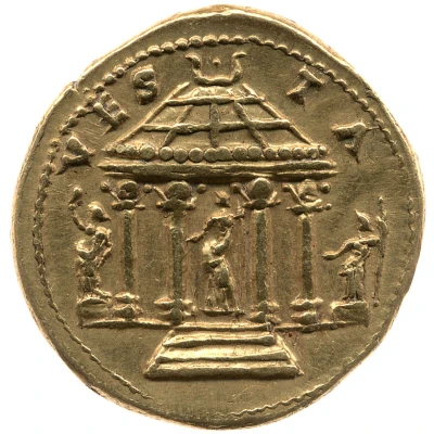 Aureus - Vespasian VESTA back