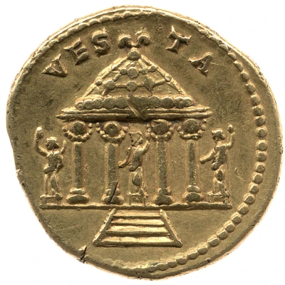 Aureus - Vespasian VESTA back