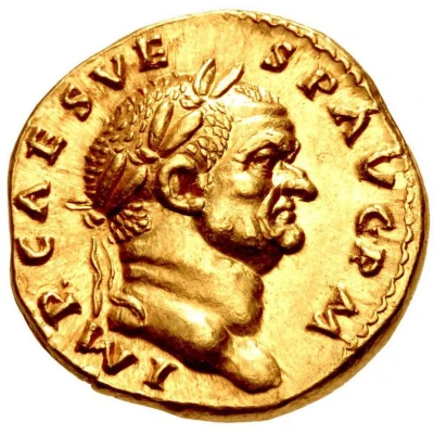 Aureus - Vespasian VIC AVG; Victory front