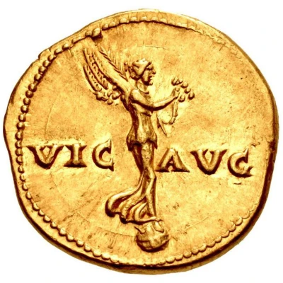 Aureus - Vespasian VIC AVG; Victory back