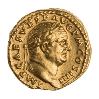 Aureus - Vespasian VIC AVG; Victory front