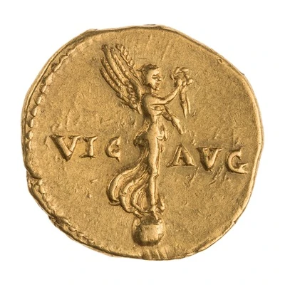 Aureus - Vespasian VIC AVG; Victory back
