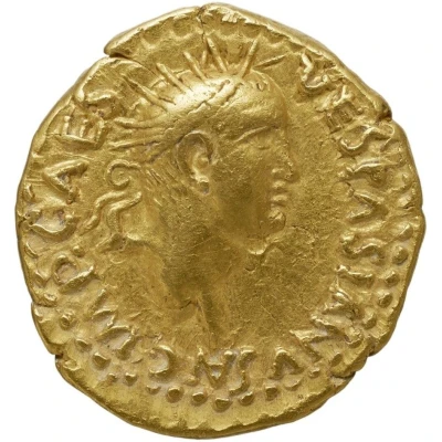 Aureus - Vespasian VICT AVG; Victory front