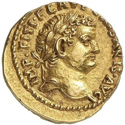 Aureus - Vespasian and Titus IMP TITI FALVI CAESARIS AVG back