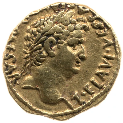 Aureus - Vespasian and Titus T ELAVI VESPASIANVS CAESAR back